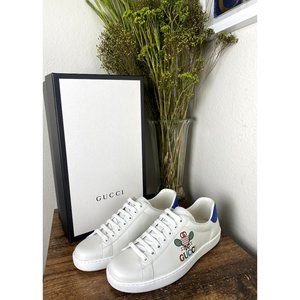 GUCCI Men's New Ace Embroidered Leather Sneakers I